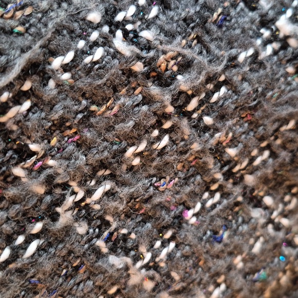 MODENA Faux Fur Trim Tweed Look Cape Toggle Closure - Picture 6 of 16